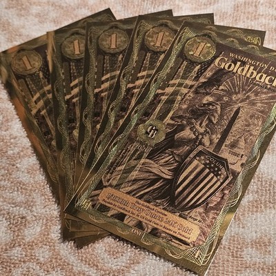 2026 Washington DC 1 Goldbacks - Set of 5 Sequential -  Limited To 250,000