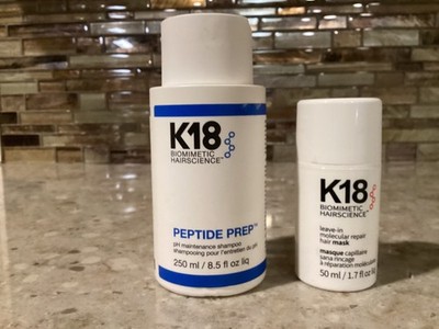 K18 Peptide Prep pH SHAMPOO 8.5 oz + K18 Leave In MASK 1.7 oz. NEW w/ Free Ship