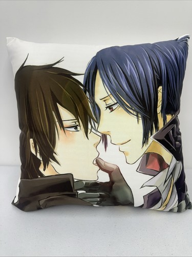 Anime Throw Pillow Kyoya Hibari & Mukuro Rokudo Hitman Reborn Double-Sided 14”