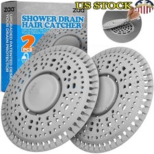 Silicone Shower Drain Cover Hair Catcher Flat Drains Non Slip Easy Clean New