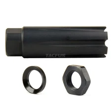 Muzzle Brake 1/2x28 TPI Linear Compensator for .223 .22LR /w Washer & Jam Nut