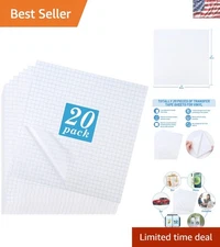 20 Pack Clear Transfer Tape: Low Tack Sheet for Precise Craft Transfers