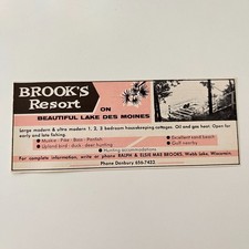 Brook's Resort Ralph & Elsie Mae Brooks Webb Lake WI 1963 WI Ad TAK2-M9