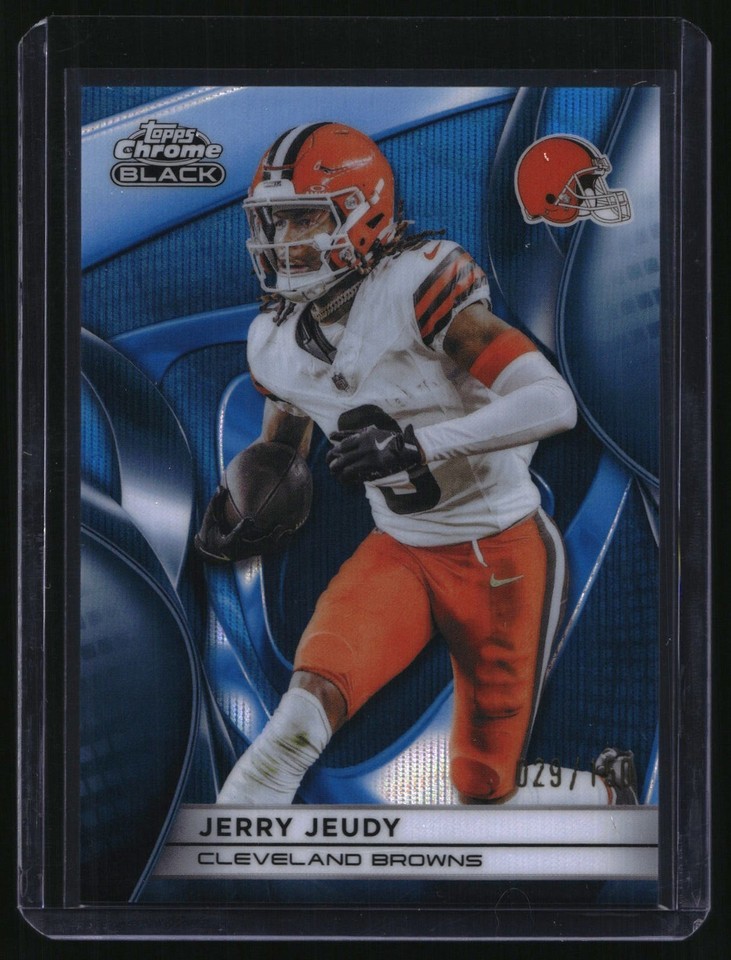 2025 Topps Chrome Black #27 Jerry Jeudy Blue 029/150 Browns