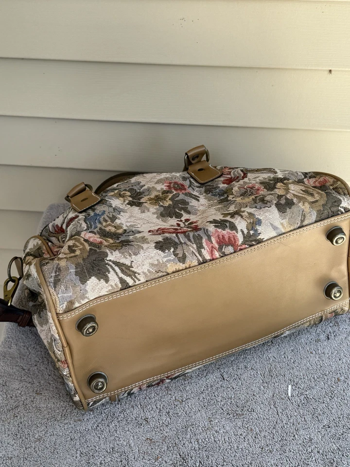 BOLSO DE LONA TAPIZ FLORAL MARCA OCIO ~ LLEVAR ~ BOLSA DE VIAJE ~ EQUIPAJE Foto 3 de 4