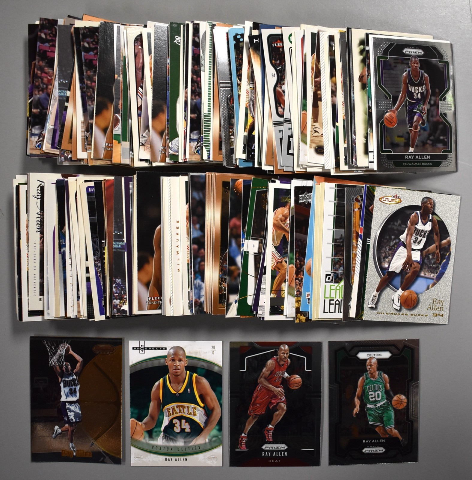 Lot Of (240) Ray Allen Premium Base Cards Supersonics Bucks Heat