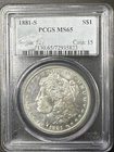 1881-S US Morgan Silver Dollar $1 PCGS MS 65