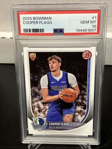 💎PSA 10💎 2025-26 Cooper Flagg Bowman Rookie #1 Dallas Mavericks