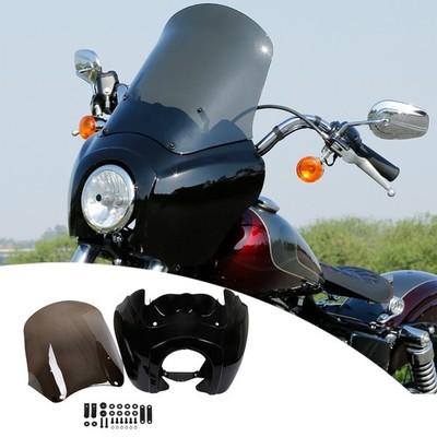 Front Fairings w/ Smoke 15'' Windshield Fit For Harley Dyna Super Glide T-sport