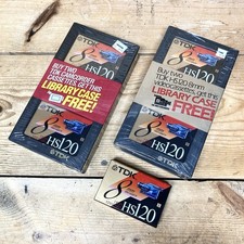 5X TDK HS120 8mm High Standard Camcorder Video Cassette with 2 Cases New Sealed