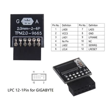 For GIGABYTE GC-TPM 2.0 Platform TPM2.0 Security Module  LPC 12-Pin