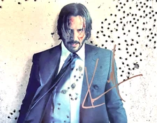 Keanu Reeves Signed (JOHN WICK) 7x5" Authentic Autograph REDUCED $