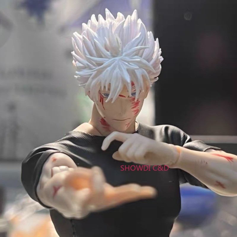 1/12 Cabeza pintada Jujutsu Kaisen Gojo Satoru tallada para cuerpo de figura Romankey de 6"