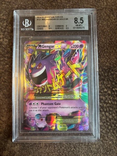 Pokemon Mega Gengar EX 121/119 Phantom Forces Secret Rare BGS 8.5