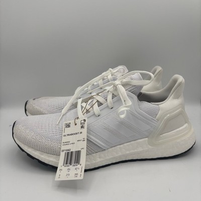 Adidas UltraBoost 20 Consortium Shoes Mens Size 9 Triple White *READ