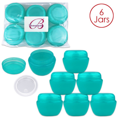 Beauticom (6 Teile) 50G/50ML Hochwertig Blaugrün Ov Behälter Krüge
