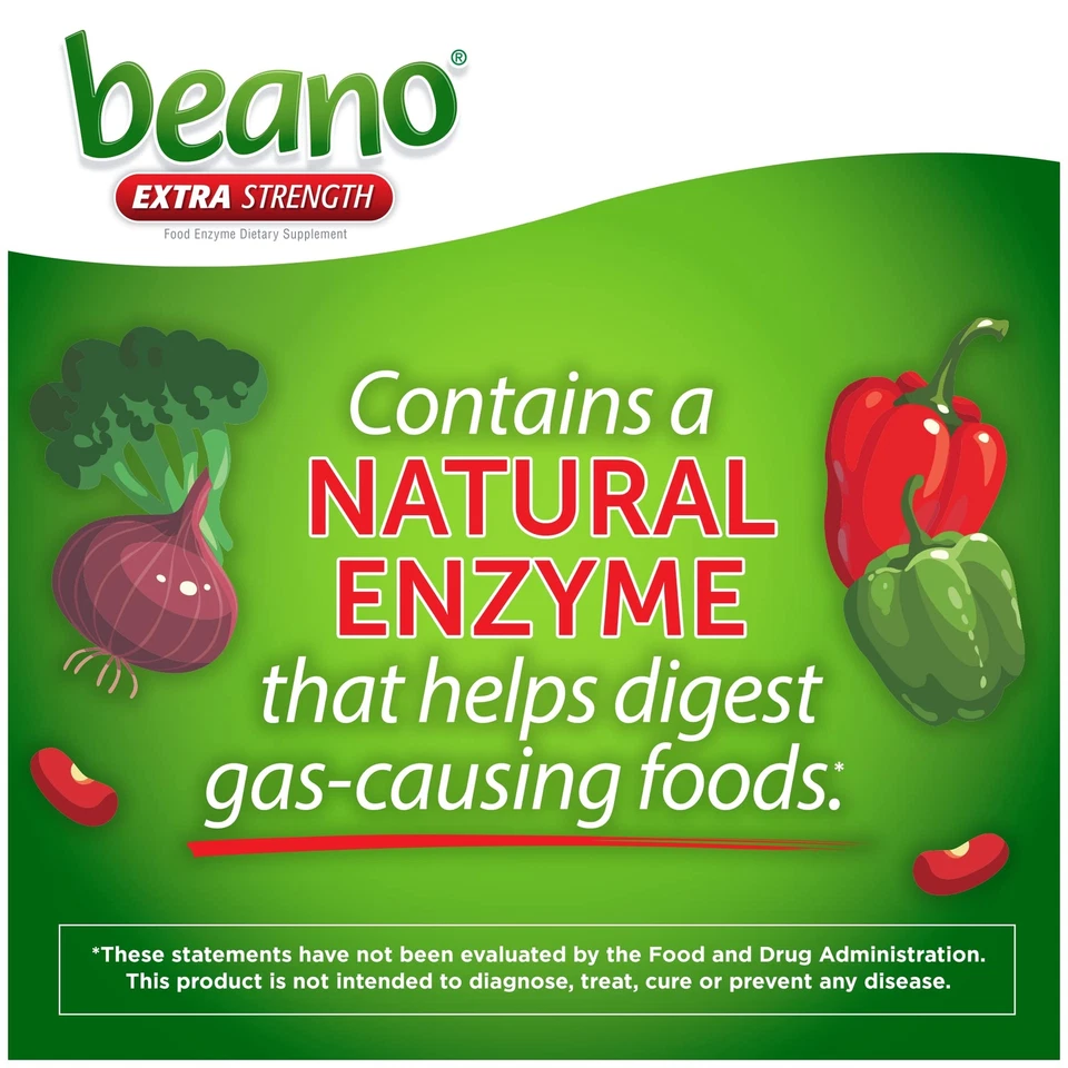 Beano Extra Strength Gas Relief Tablets 150 Count Multicolored Vegetarian - Image 4 of 4