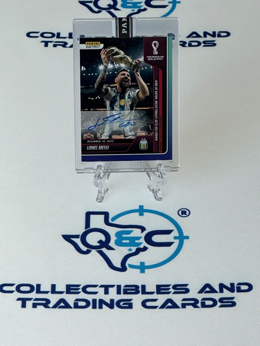 2022 Panini Instant Messi WORLD CUP AUTO #1/10 HOLY GRAIL, w 2022 Panini Instant Messi WORLD CUP AUTO #1/10 HOLY GRAIL, w