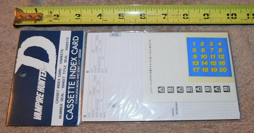 Vintage Vampire Hunter D Promo Kassette Karteikarte 12 Blatt versiegelte Verpackung - Bild 7 von 12