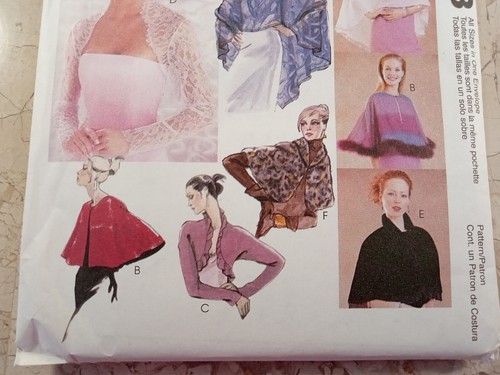 McCALLs 3033 EVENING COVERUPS Capelet Cape Shrug Wrap Ruffles All Sizes UNCUT - Picture 6 of 8