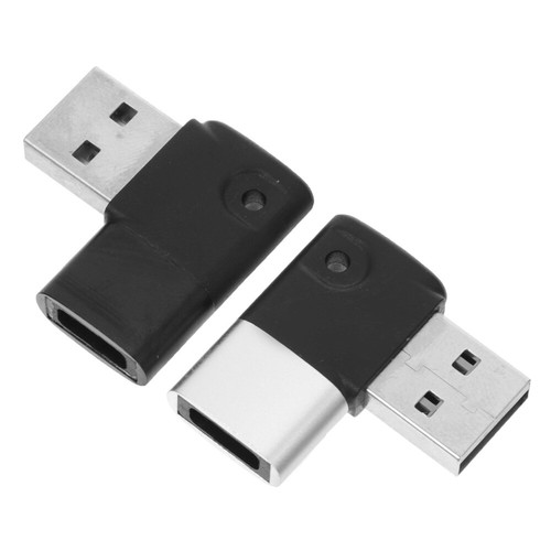 2pcs Type- USB Converting Device 90 Degree Male Female Adapter Data Converter UK - 第 1/12 張圖片
