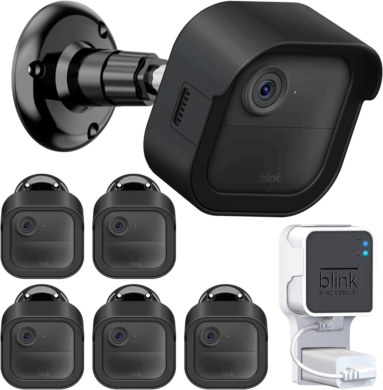 Blink Outdoor 4 Camera Mount with Outlet Mount for Blink Sync Module 2, Protecti-image
