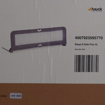 hauck Bettschutzgitter  Sleep N Safe Plus XL  in Farbe Melange Grey *NEUWERTIG*