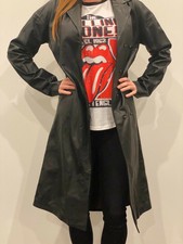 Women's Authentic Prada Black Lambskin Leather Coat