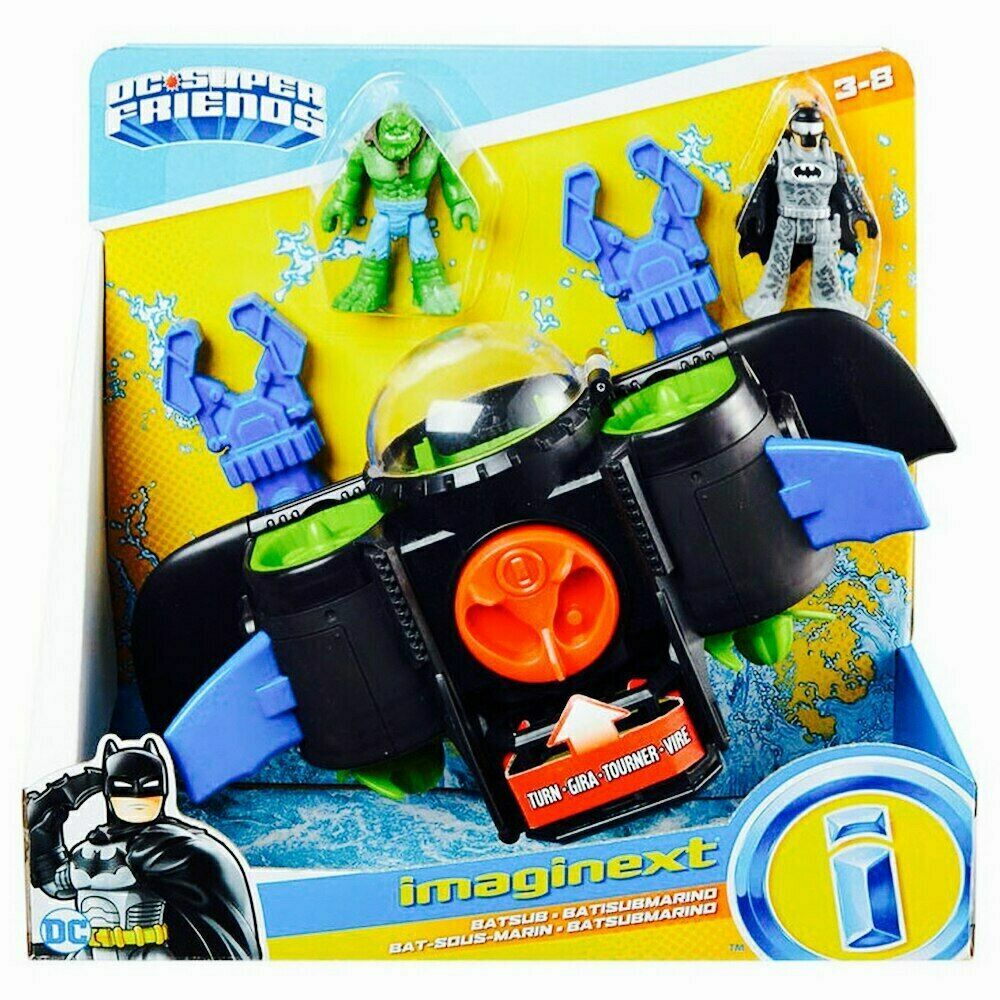 Imaginext DC SUPERFRIENDS BATSUB SCUBA BATMAN KILLER CROC BAT