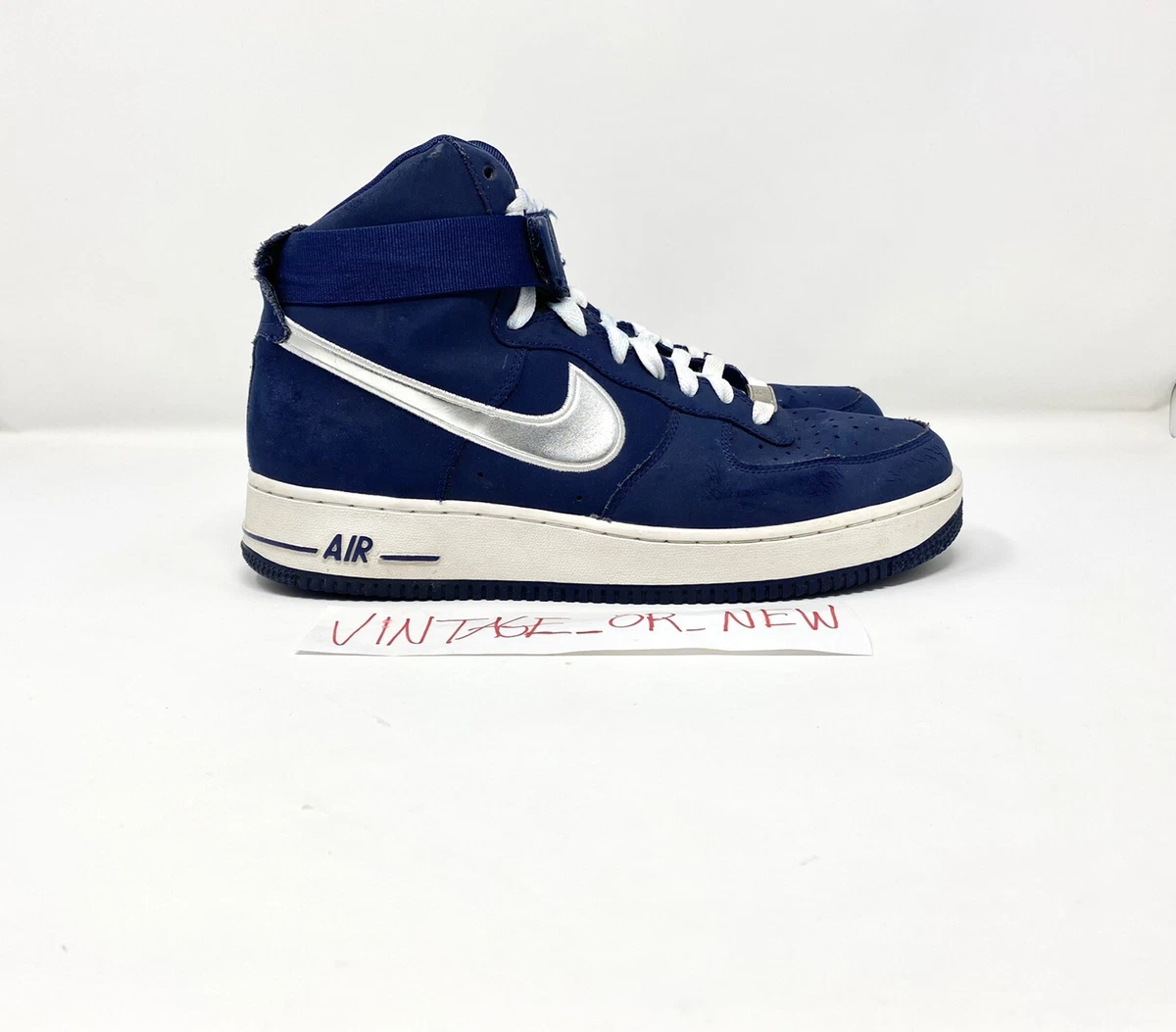 Nike air force 1 high top navy clearance blue