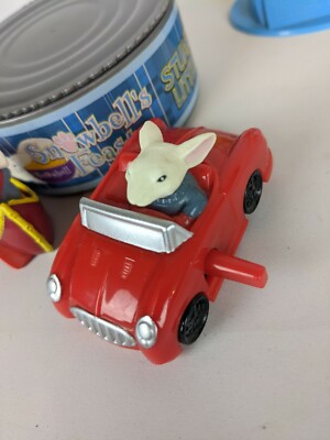 2002 Stuart Little 2 Toy lot- Airplane, Soccer Ball, Tuna can