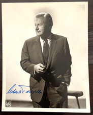 Nelson Rockefeller Signed Card Stock Paper Photo Black White Kriegsmann No COA