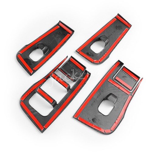 For Tesla Model Y 3 Carbon Fiber Interior Door Window Switch Panel Cover Trims - Picture 8 of 8