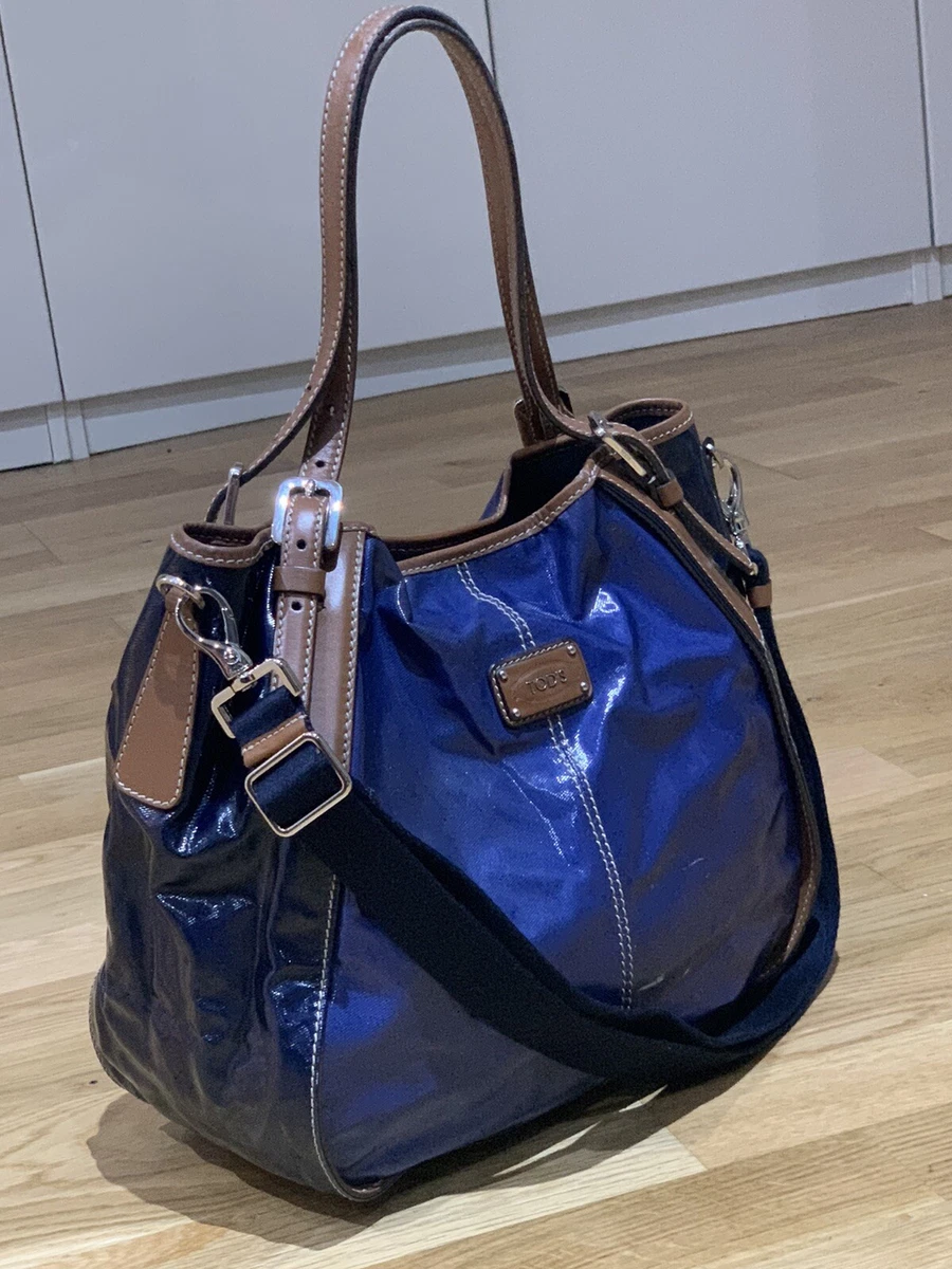 Rare Tod’s Patent Leather Classic Blue/Navy Tote (g-bag)