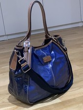 Rare Tod’s Patent Leather Classic Blue/navy Tote (g-bag)