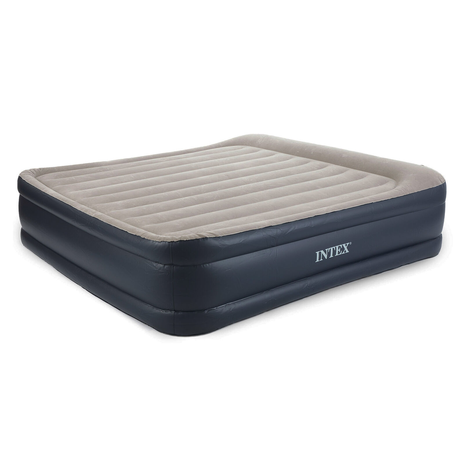 Intex Dura Beam Deluxe Raised Blow Up Air Mattress Bed with Built In Pump, King