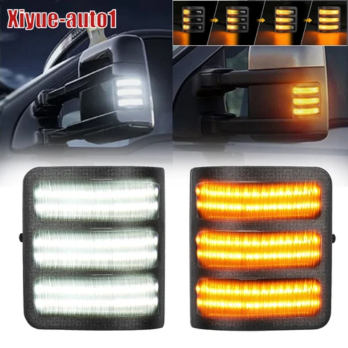 LED Switchback White / Amber Flowing Side Mirror Lights for Ford F250 F350 08-16