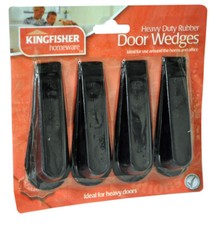 Kingfisher Rubber Door Stop Wedges 4 Pack DWEDGE2