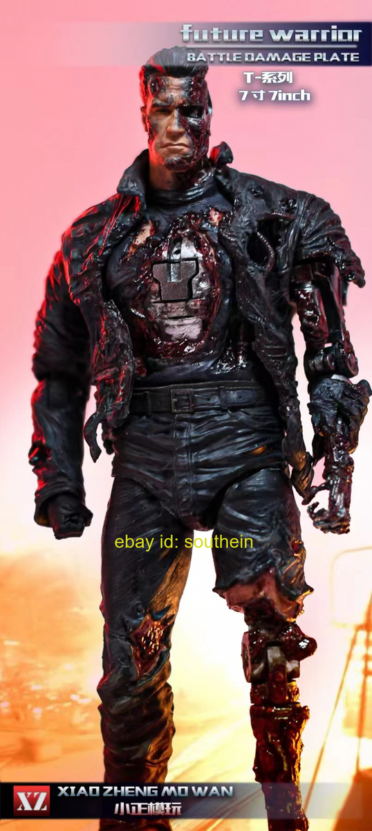 Xiaozheng Model Plays Terminator 3 T850 Battle Damage