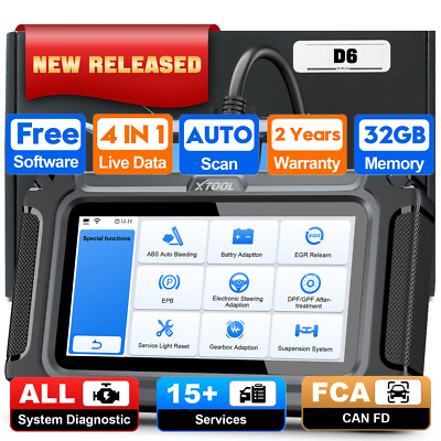 XTOOL D6 Profi KFZ OBD2 Diagnosegerät Auto Scanner ALLE SYSTEM TPMS SAS ABS EPB