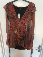 Ladied Uk14 Pretty Little Thing Double Mesh Shift Dress Long Sleeve Brown...