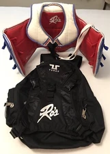 Tusah Unisex Size 2 Small Taekwondo Chest Protector Guard TKD With Backpack READ