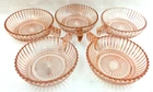 Anchor Hocking Queen Mary Pink Depression Glass Handled Dessert Bowls Vintage 5