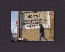 8X10 Matted Print Graffiti Art Picture, Banksy: Lifestyle is Out of Stock