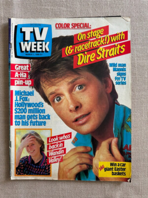 Vintage television - ''Australian TV Week'' Mar 1986 Dire Straits A-Ha pinup