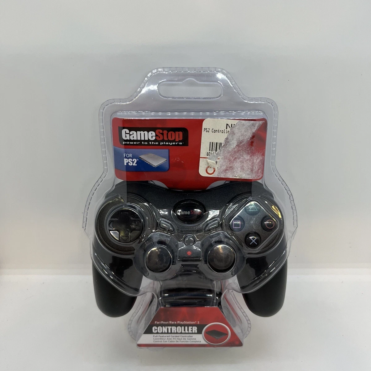 Game Stop PlayStation 2 PS2 Black Wired Controller NEW IN PACKAGE