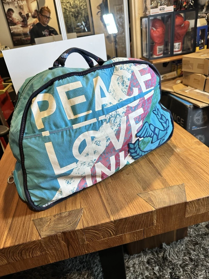Bolso de Lona Rodante Vintage Victoria's Secret 86 PEACE LOVE PINK Equipaje Raro Foto 4 de 4