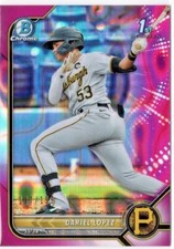 2022 Bowman Chrome 1st Fuchsia Lava #BCP56 Dariel Lopez Pirates 187/199