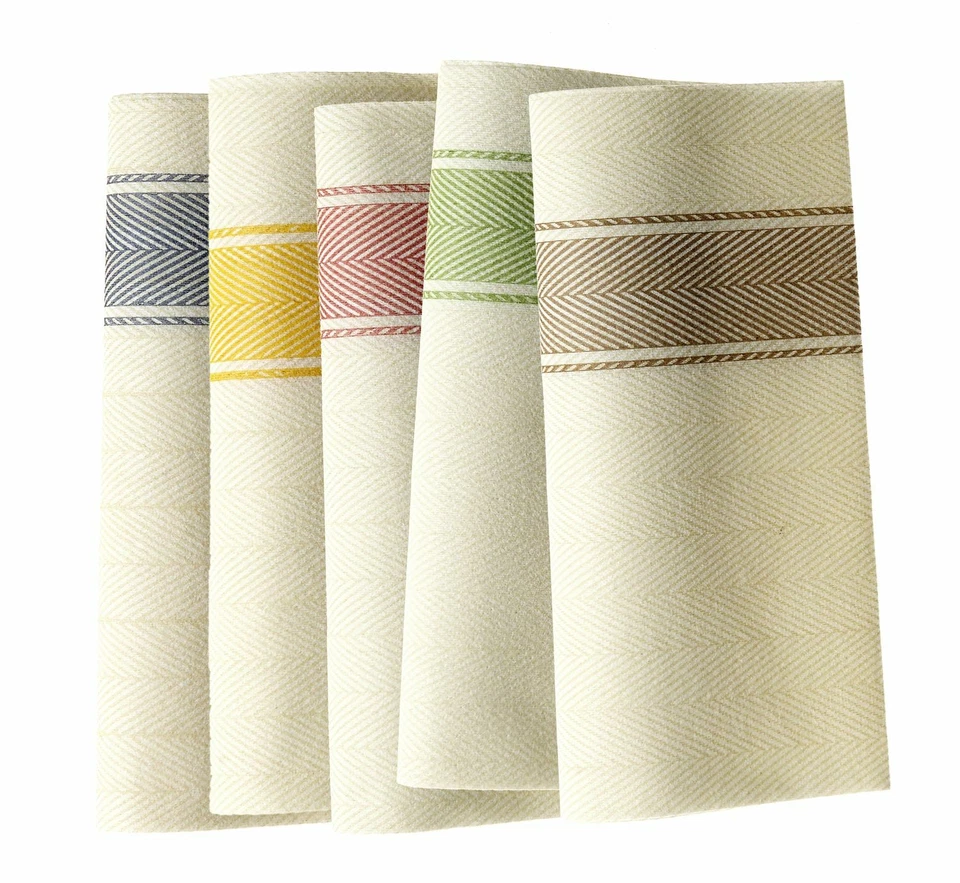 Tovaglioli Monouso in pregiato TNT, disegno ad effetto spigato, 30x40cm, 800 pz - Immagine 3 di 4