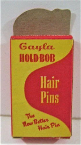 Vintage Gayla Hold Bob Hair Pins In Box Gaylord Products Chicago Old Store Stock - Picture 6 of 6
